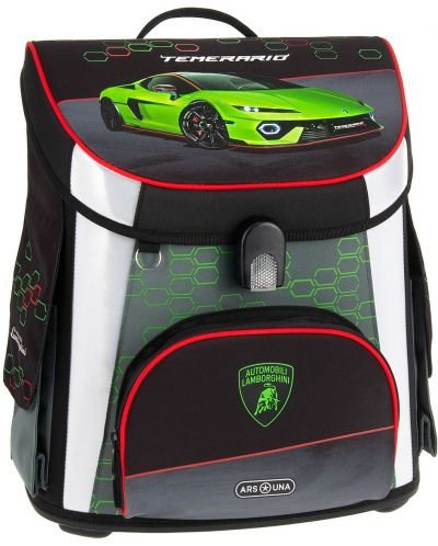 Ученическа раница Ars Una Compact Lamborghini, зелена