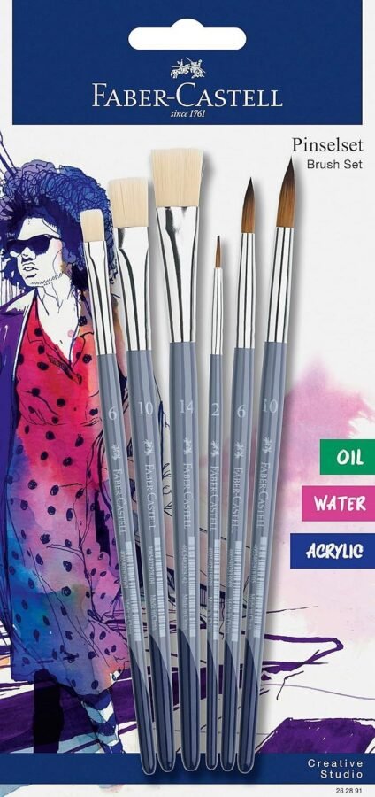 Комплект четки за рисуване Faber-Castell – 6 броя