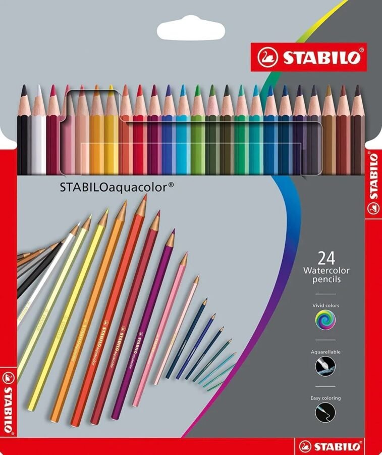 Акварелни Моливи Stabilo Aquacolor – 24 Цвята