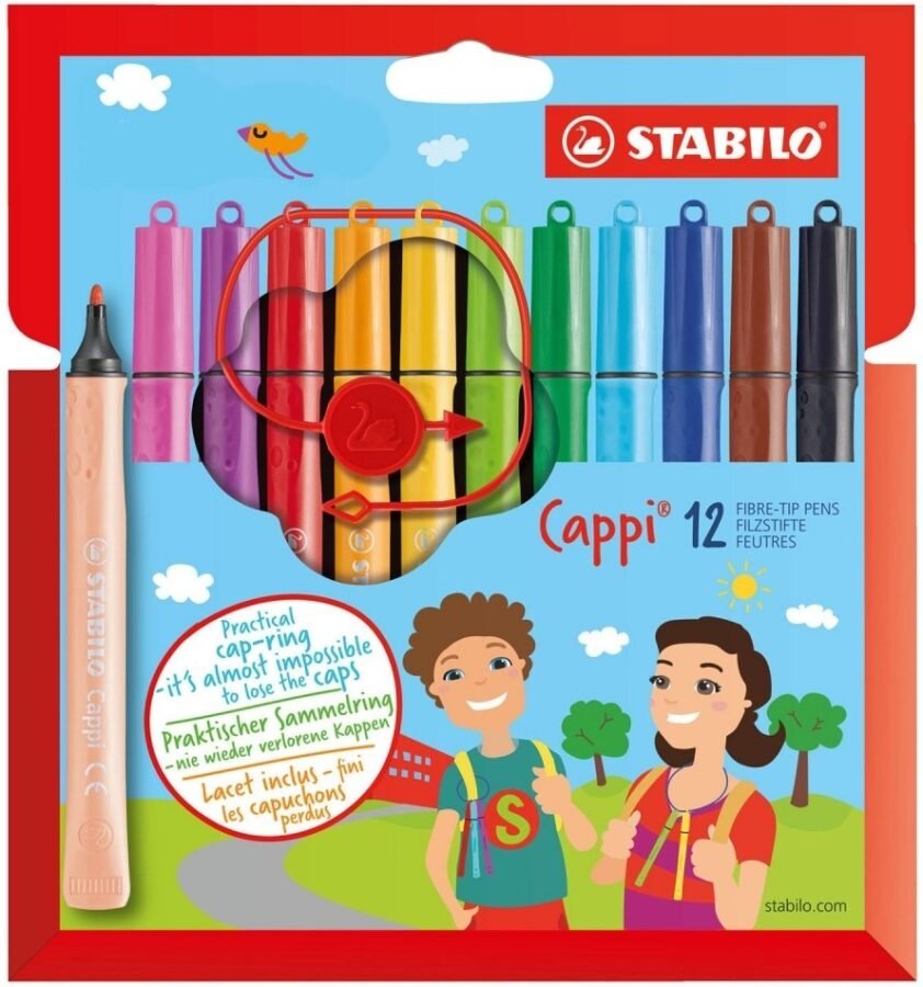 Флумастери Stabilo Cappi – 12 Цвята