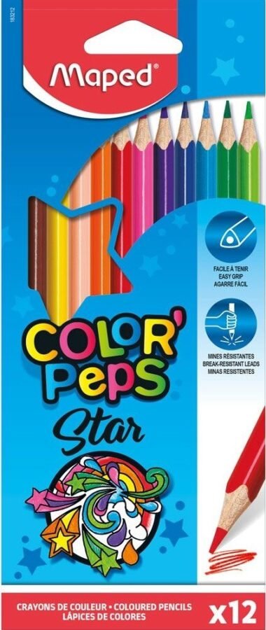 Комплект Цветни Моливи Maped Color Peps Star – 12 Цвята