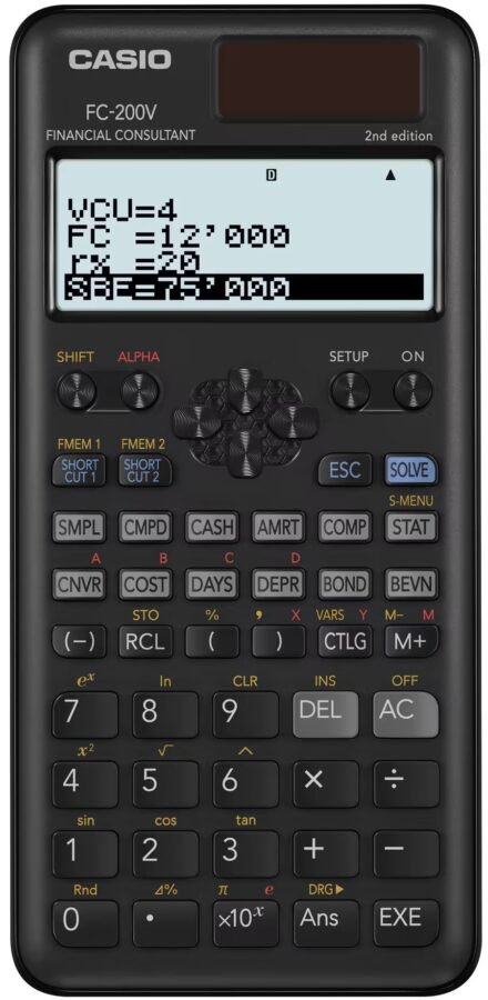 Калкулатор Casio FC-200V, финансов, асортимент