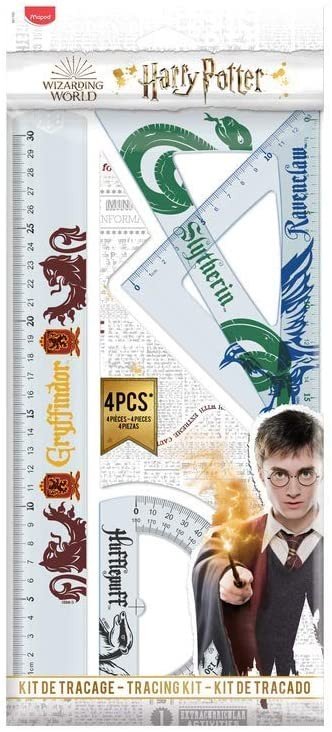 Комплект за чертане Maped Harry Potter – 4 части с линия 30 cm