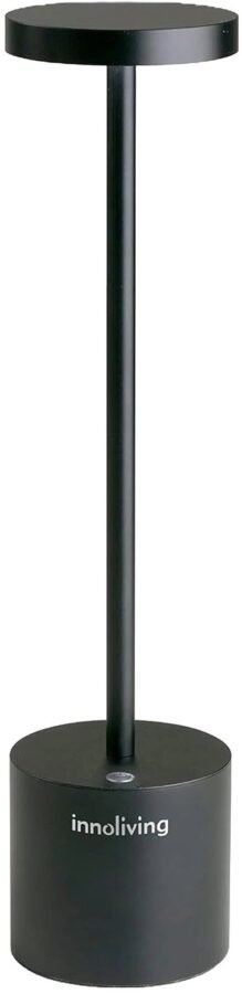 LED настолна лампа Innoliving – с акумулаторна батерия, 1.3W, черна