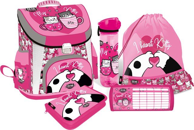 Ученически комплект Lizzy Card KitTok Heart Kitty – 5 в 1