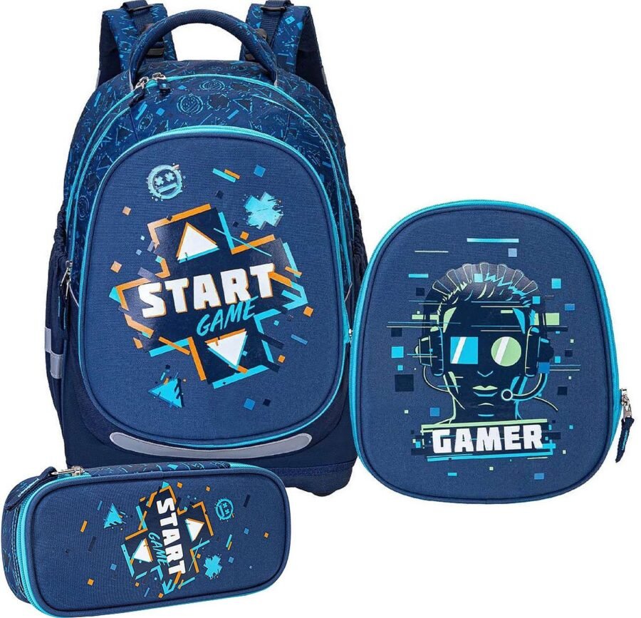Ученически комплект раница и несесер Kstationery Made to Last Start Game