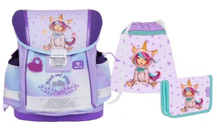 Ученически комплект Belmil Miia Unicorn Girl – раница, несесер и торба