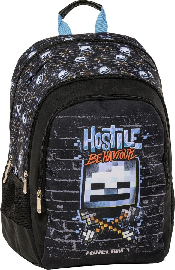 Ученическа раница Graffiti Minecraft - Wall, с несесер