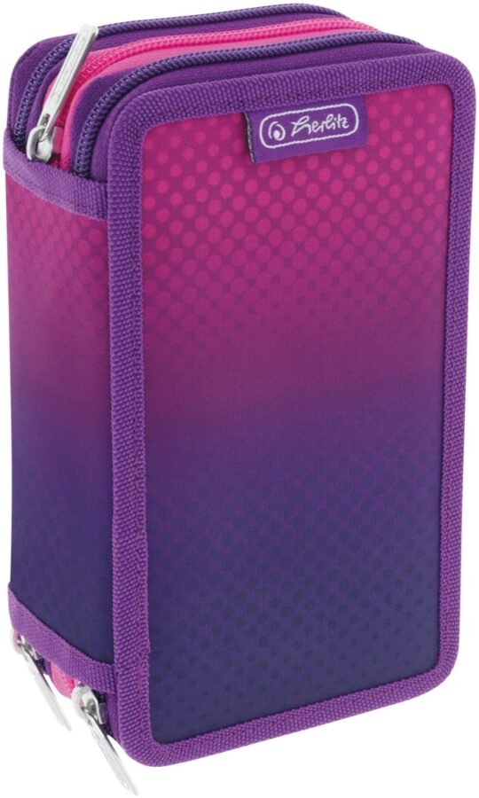 Несесер с пособия Herlitz Pink/Purple с 3 ципа