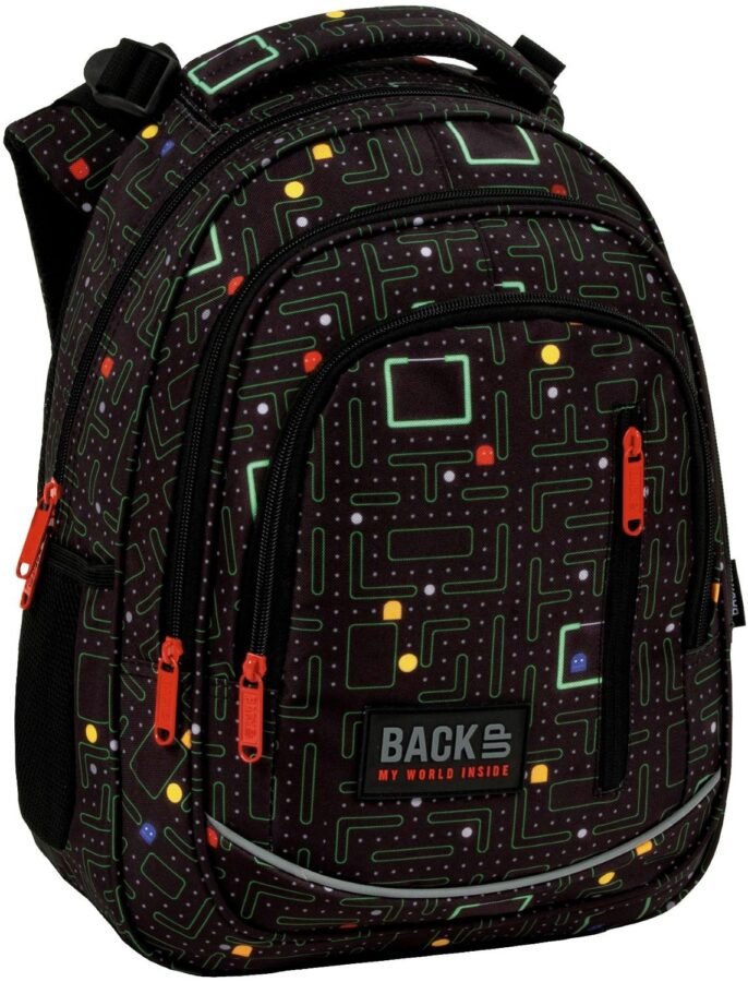 Ученическа раница BackUp R - Pac-Man, с 3 отделения