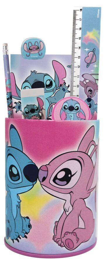 Комплект ученически пособия GIM Stitch 626 с моливник – 7 части