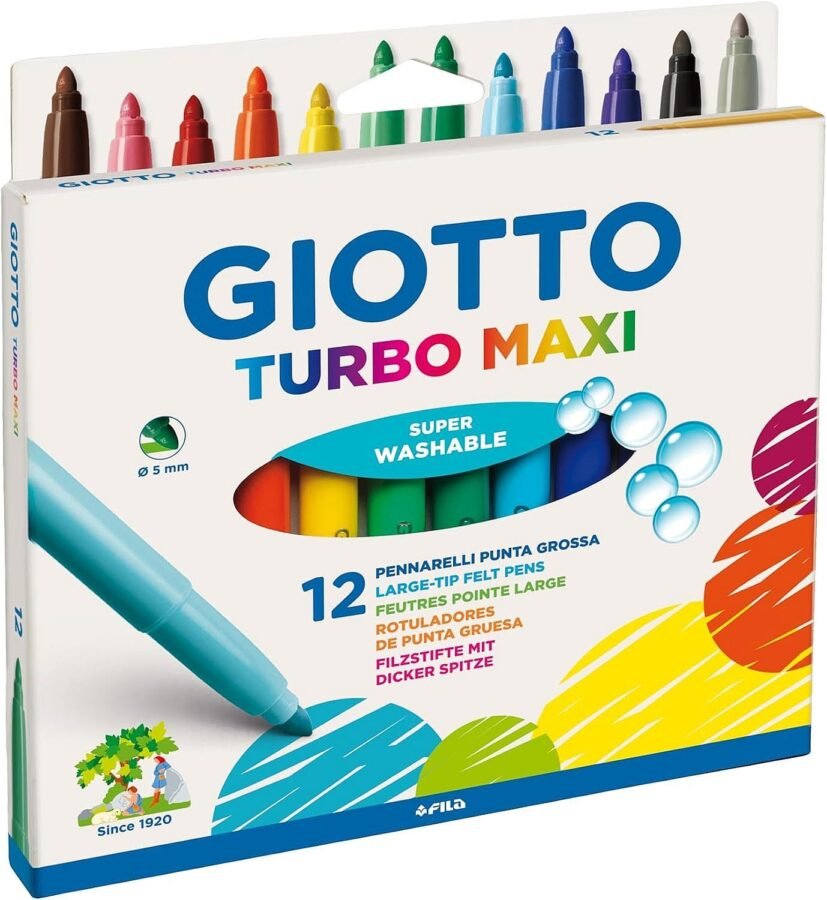Флумастери Giotto Turbo Maxi – 12 Цвята