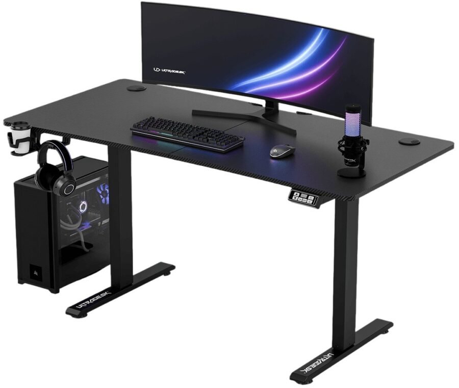 Гейминг бюро Ultradesk Level V2 Blank, 72–117 cm, черно