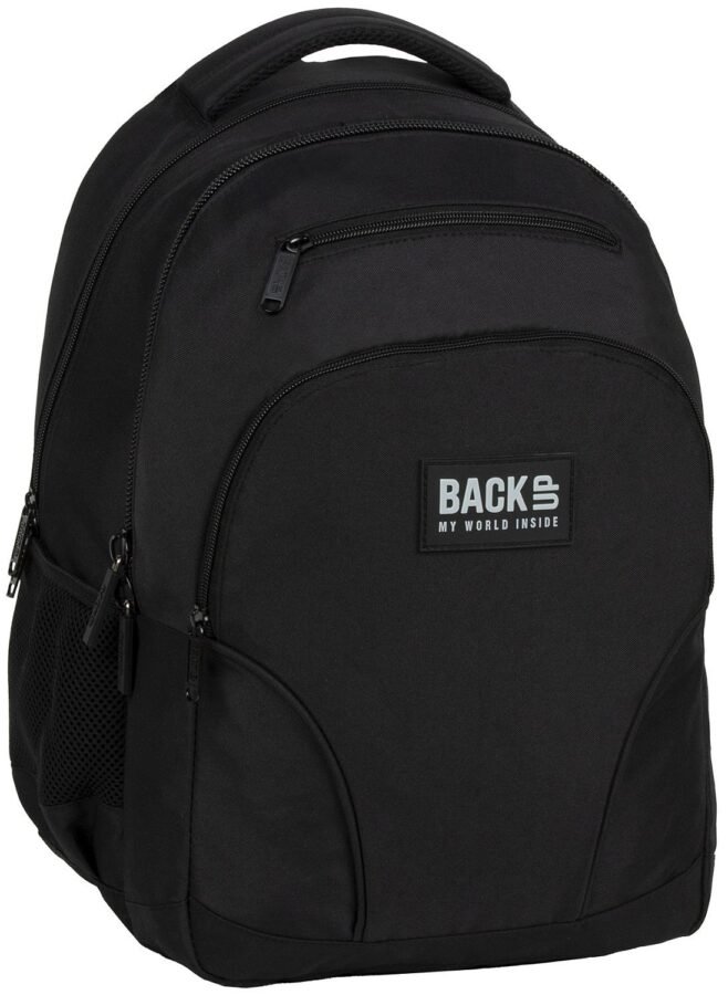 Ученическа раница BackUp W - Black, с 3 отделения