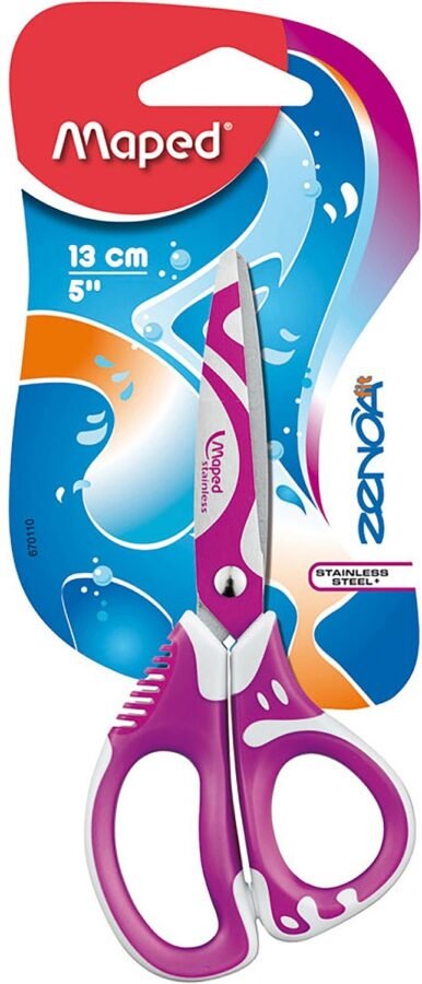 Ножица Maped Zenoa Fit – 13 cm, Розова