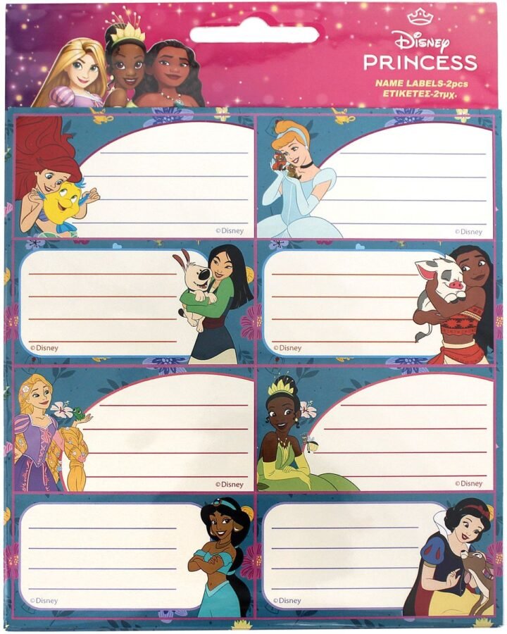 Ученически Етикети GIM Disney Princess – 16 Броя