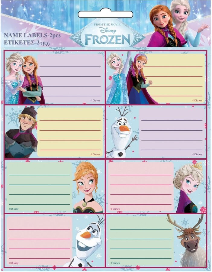 Ученически Етикети GIM Frozen – Color, 16 Броя