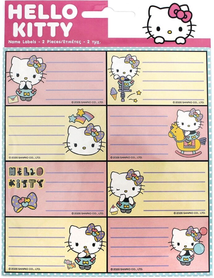 Ученически Етикети GIM Hello Kitty – 16 Броя
