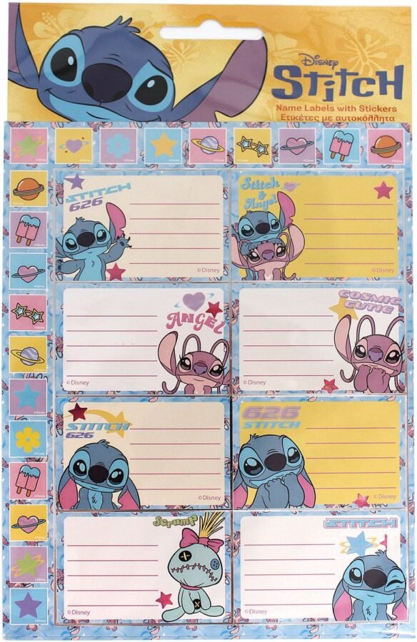 Ученически Етикети GIM Stitch – 626, 16 Броя