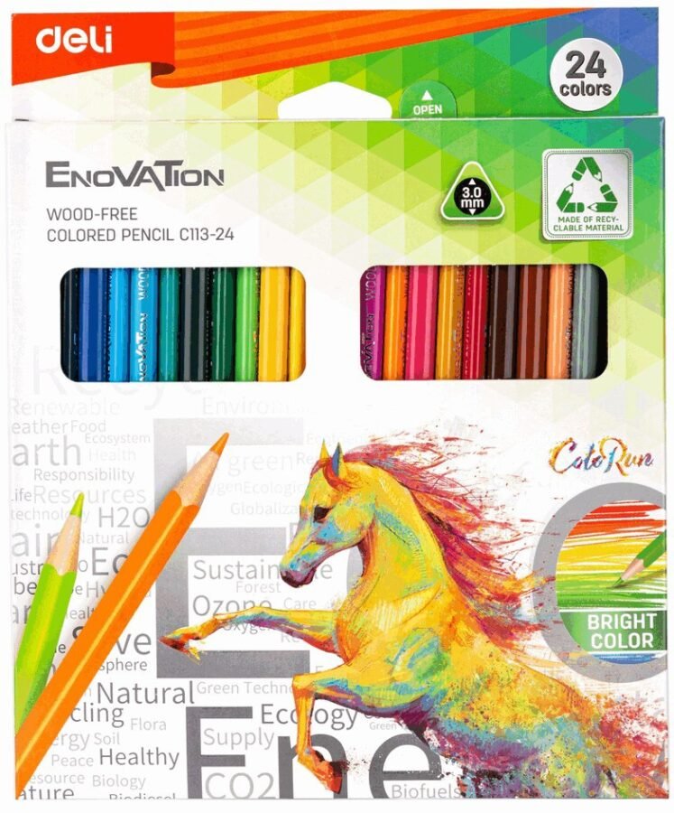Цветни моливи Deli Enovation – 24 цвята