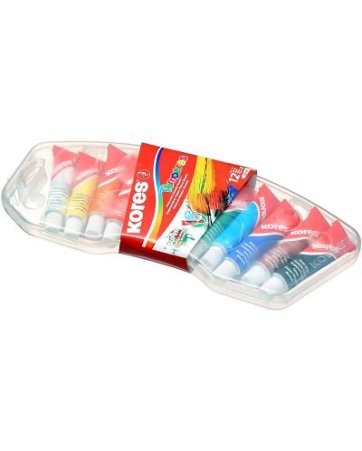Темперни бои Kores – 12 цвята х 12 ml, в тубички