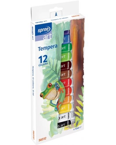Темперни бои Spree Art – 12 цвята х 12 ml