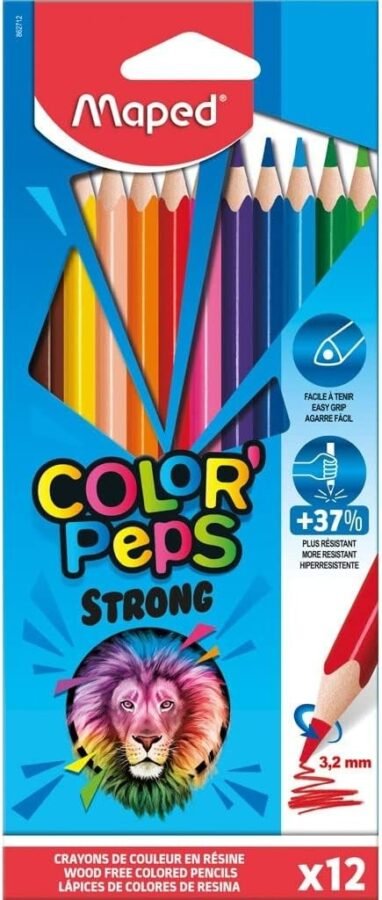 Цветни моливи Maped Color Peps Strong – 12 цвята