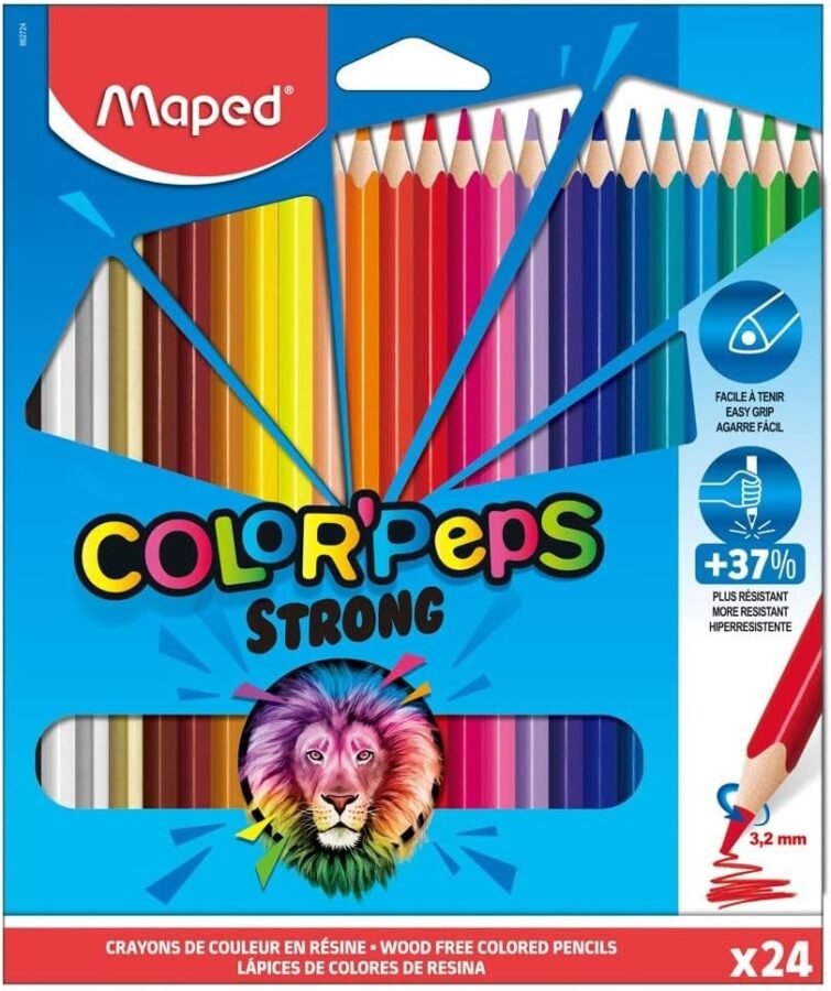 Цветни моливи Maped Color Peps Strong – 24 цвята