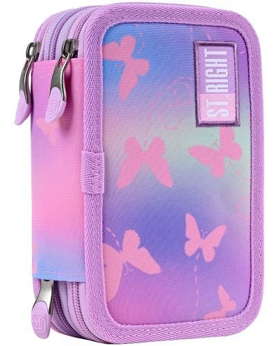 Несесер с пособия St. Right Pink Butterflies с 3 ципа