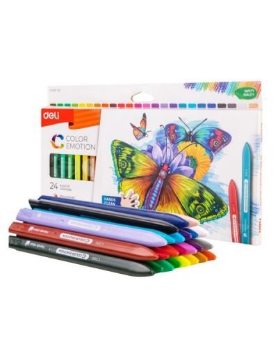 Пластични пастели Deli Color Emotion – 24 цвята