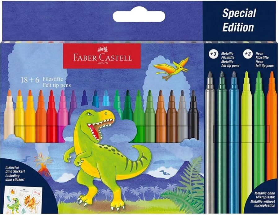 Флумастери Faber-Castell Dino – 24 броя