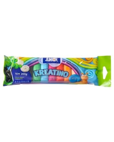 Пластилин Junior Kreatino – 10 цвята, 200 g