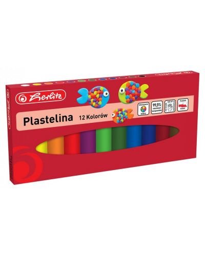 Пластилин Herlitz – 12 цвята